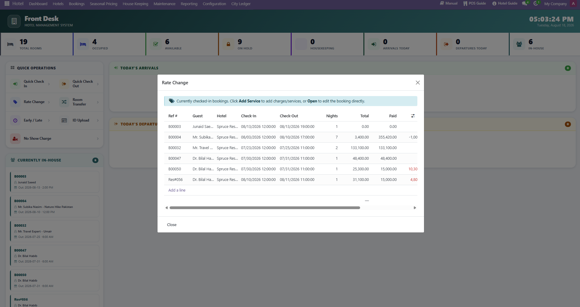 Front Desk Activity screenshot