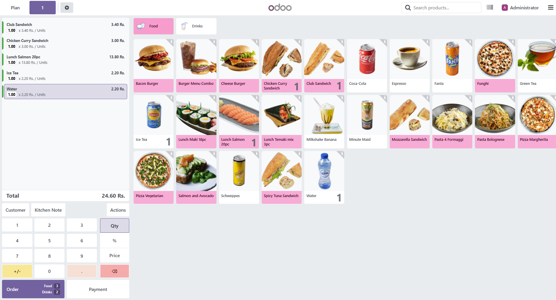 Restaurant POS screenshot